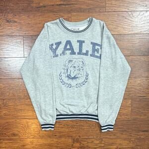 Yale University Bulldog Graphic Crewneck Pullover Sweatshirt Size S